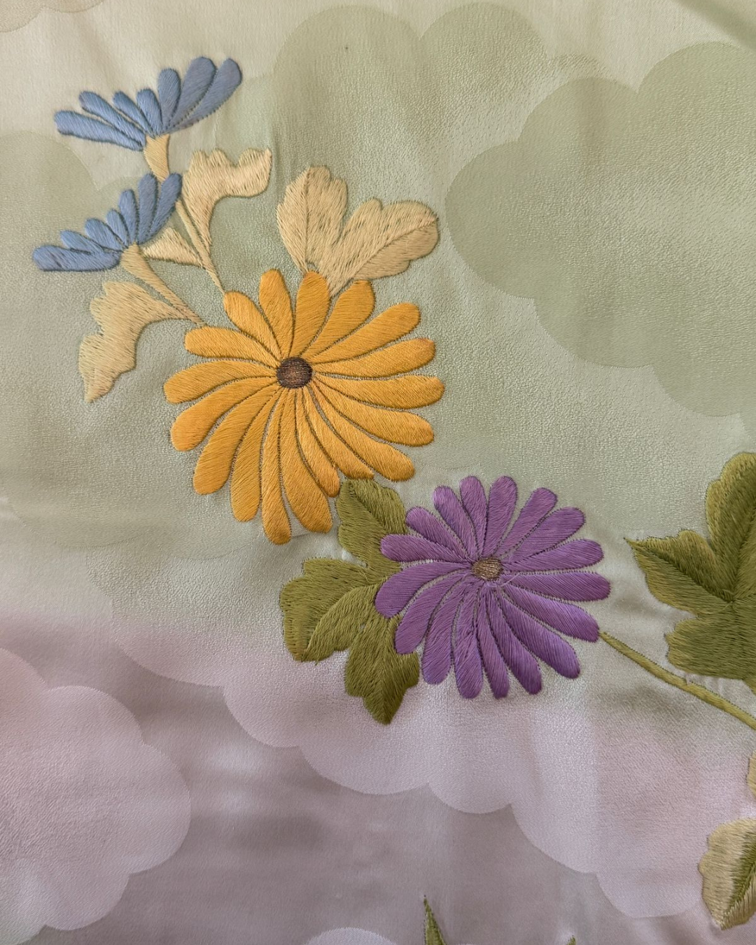 Fabric Panel Round Green (set of 3)
