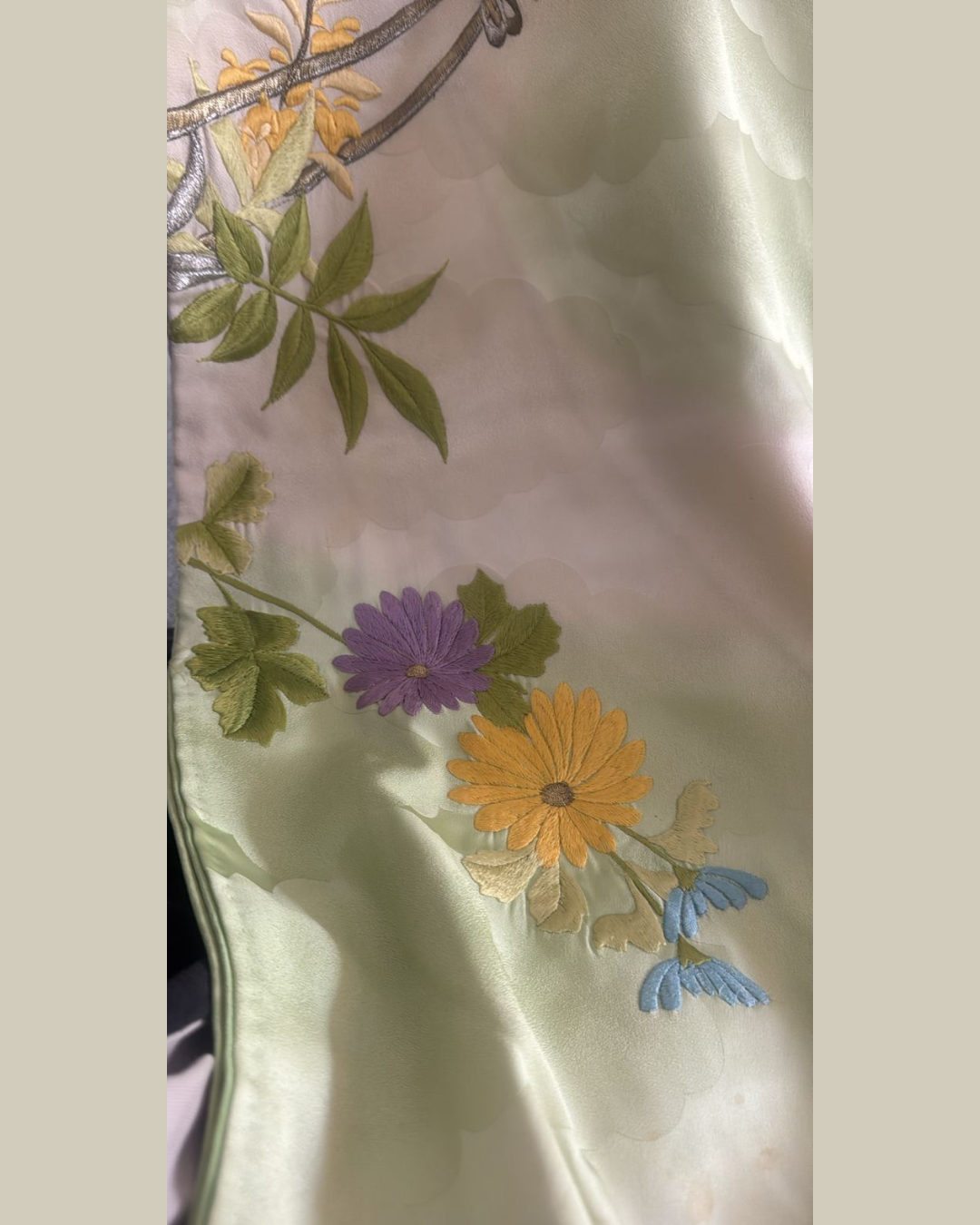 Fabric Panel Round Green (set of 3)